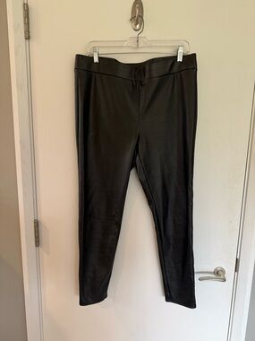 LOFT Black Faux Leather Leggings